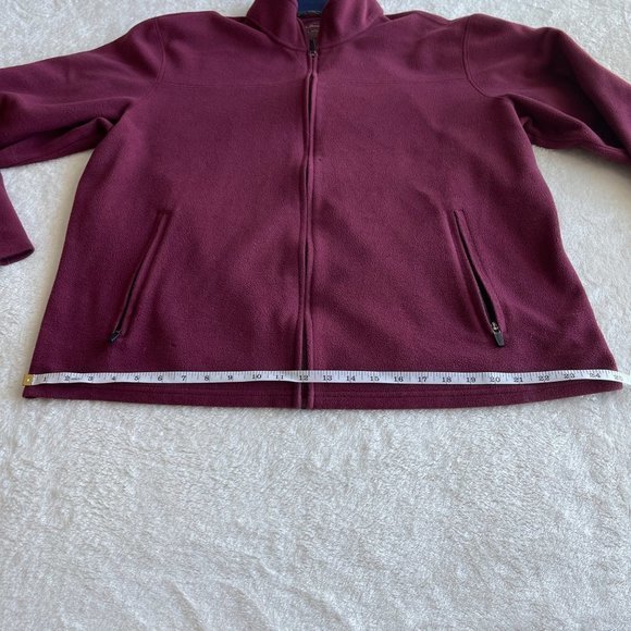 LL BEAN‎ Men's Trail Fleece Full Zip 291724 SIZE XL REG MAROON Outdoors Jacket - Picture 9 of 10
